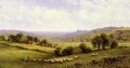 Near Amberley Sussex With Arundel Castle In The Distance landscape Alfred Glendening